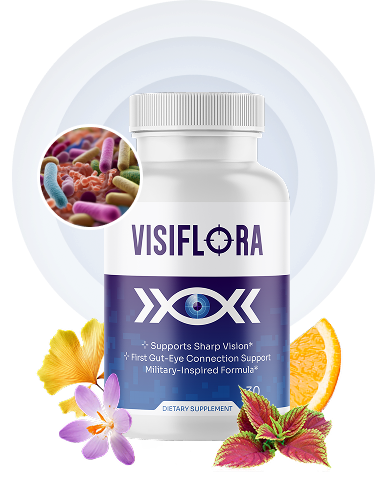 VisiFlora dietary supplement bottle — product photo provided by the manufacturer